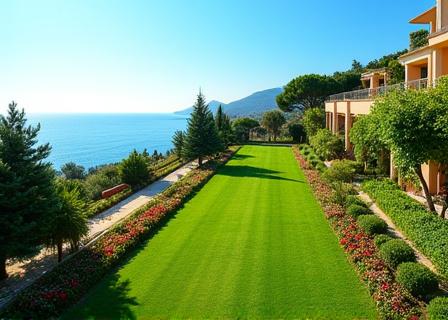 Anteprima degli spazi verdi di un resort a Taormina